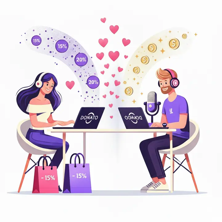 A discounted purchase becomes support for the creator